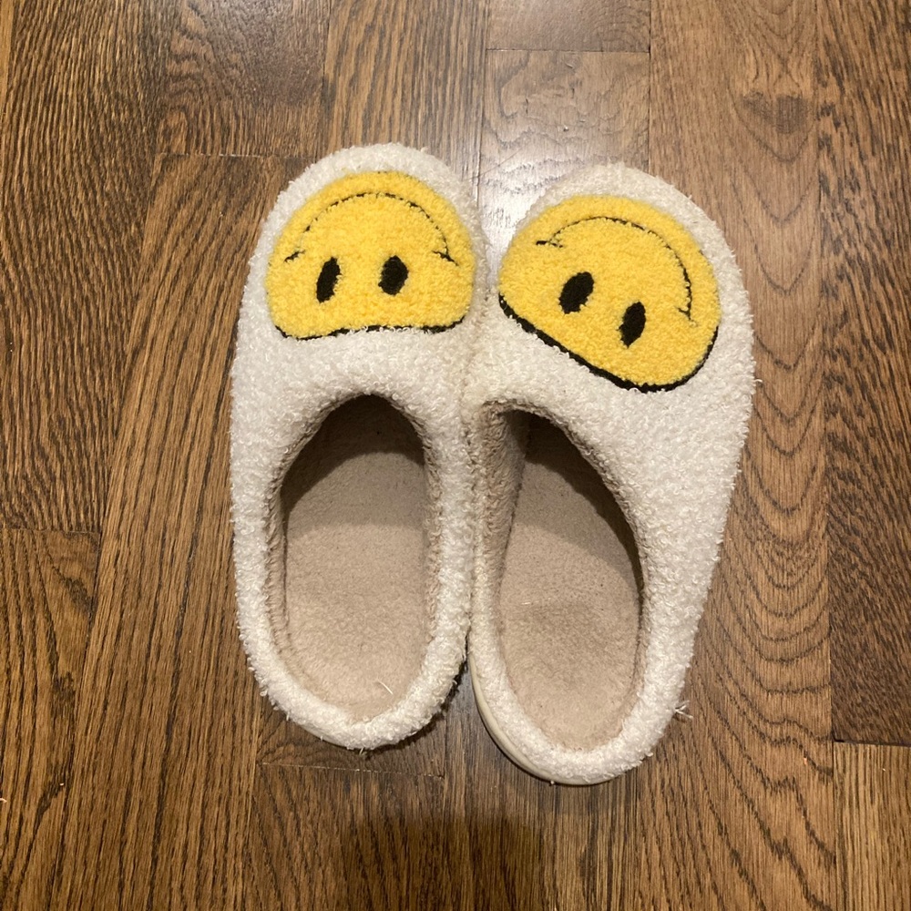 Smiley face slippers